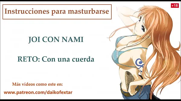 Nuovi JOI hentai spagnolo, Nami One Piece, Istruzioni per masturbarsi fantastici video