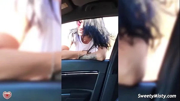New Sexy Babe Sensual Blowjob Big Dick in the Car by the Sea cool Videos