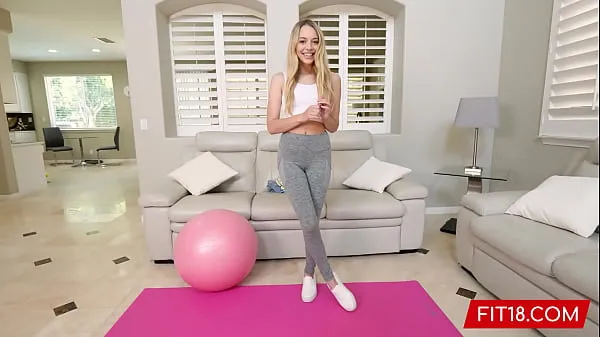 New FIT18 - Lily Larimar - Casting Skinny 100lb Blonde Amateur In Yoga Pants - 60FPS cool Videos