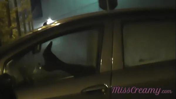 New Sharing my slut wife with a stranger in car in front of voyeurs in a public parking lot - MissCreamy cool Videos