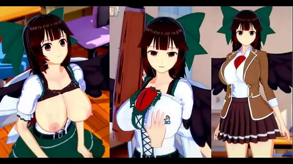 Nowe エロゲーコイカツ！】東方 霊烏路空におっぱい揉みまくりH！3DCG巨乳アニメ動画(東方プロジェクト)【ヘンタイゲーム fajne filmy