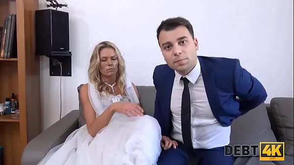 New DEBT4k. Poor groom has to watch the debt collector fucking his bride cool Videos