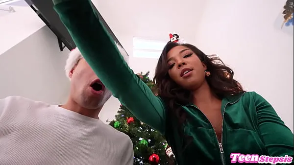 New Cute Petite Ebony Babe Let Me Use Her Tight Pussy For Christmas - Malina Melendez Johnny Love cool Videos