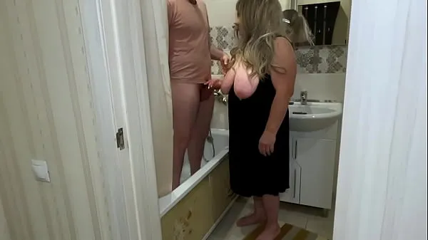 New Mature MILF jerked off his cock in the bathroom and engaged in anal sex cool Videos